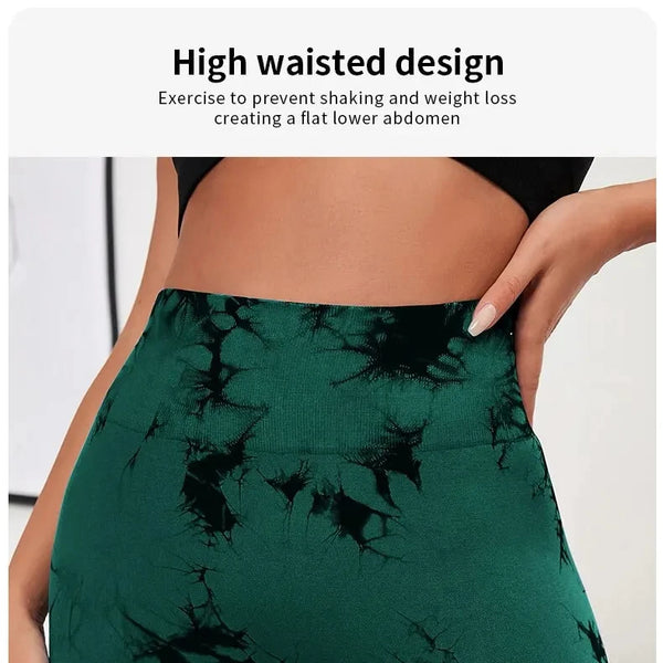 Espectacular short deportivo sin costuras teñidos para mujer, ideal para moldear tu figura y hacer ejercic