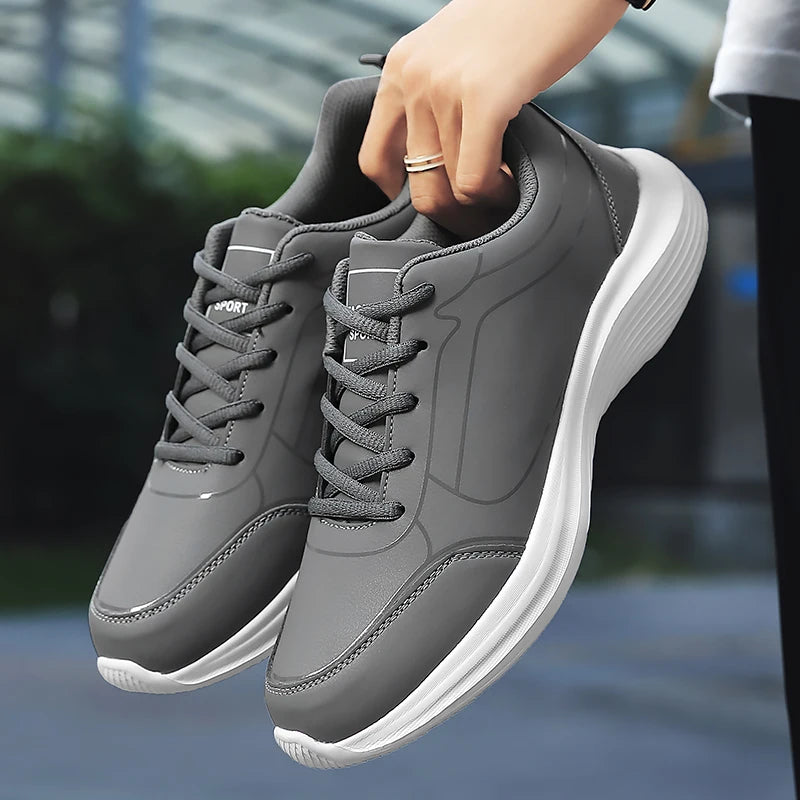 Zapatos para hombre, zapatillas cálidas de invierno para hombre, zapatos antideslizantes transpirables, zapatos informales suaves con cordones, ligeros