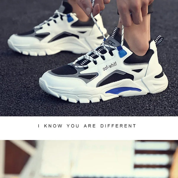 2025 nuevos zapatos de primavera para hombre, zapatos de malla transpirables de tendencia de primavera, zapatos deportivos y de ocio para correr, zapatos de moda, zapatos versátiles