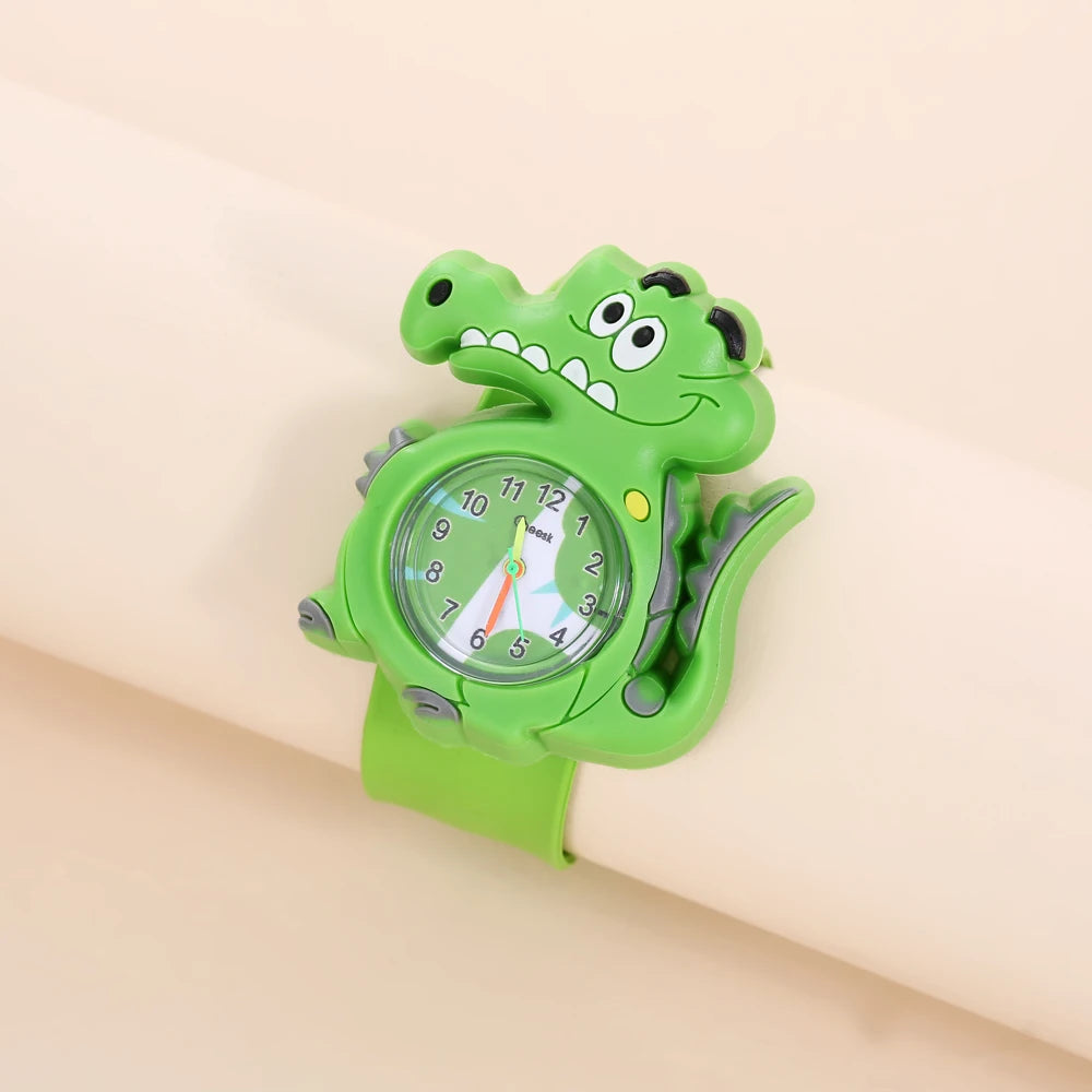 Reloj de dibujos animados 3D para niños, astronauta, aves de corral, frutas, flores, cuarzo, arcoíris, amor, pastel de cumpleaños, regalo para bebé, juguete