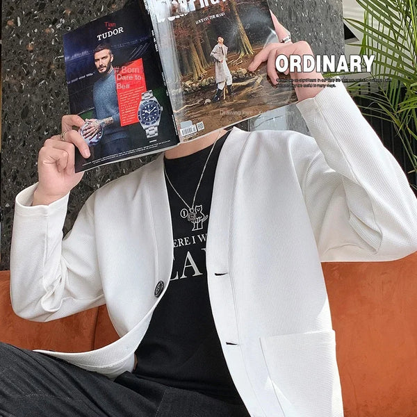 Chaqueta de verano para hombre, chaqueta de secado rápido de seda helada, chaleco informal de negocios de alta gama