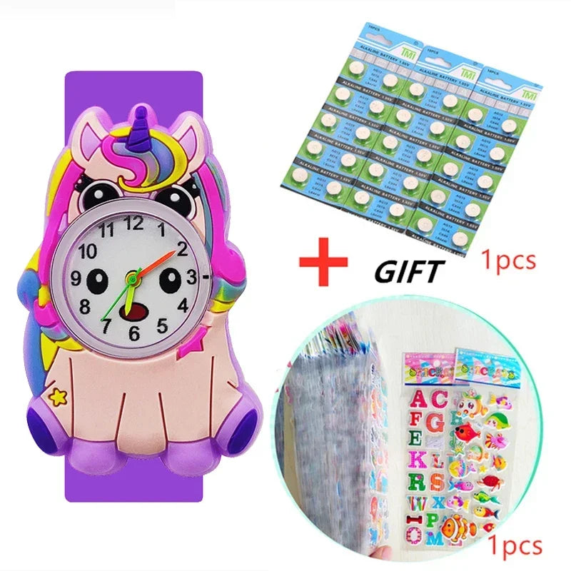Reloj de unicornio juguetes para niños, relojes de cuarzo para niños, reloj para niños, reloj para bebé, regalo de Navidad