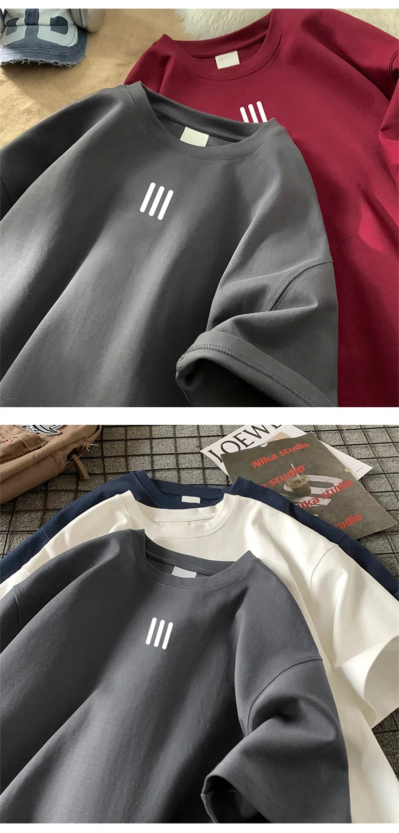 Camisetas de gran tamaño para hombre, Camiseta de algodón para hombre, camisetas con estampado de moda para hombre
