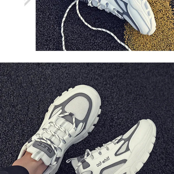 2025 nuevos zapatos de primavera para hombre, zapatos de malla transpirables de tendencia de primavera, zapatos deportivos y de ocio para correr, zapatos de moda, zapatos versátiles