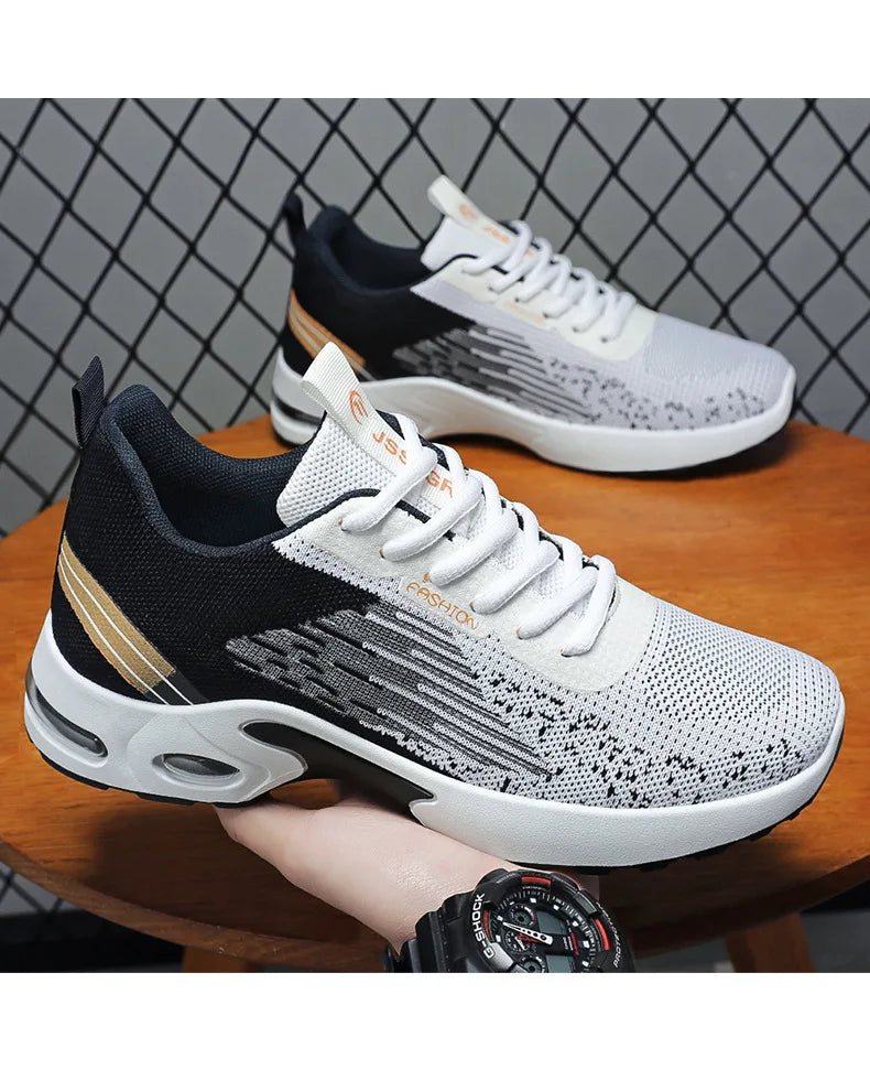 Zapatos de vestir informales para hombre 2025, nuevos zapatos deportivos suaves, cómodos zapatos de tenis transpirables, zapatos para caminar de malla ligera para exteriores