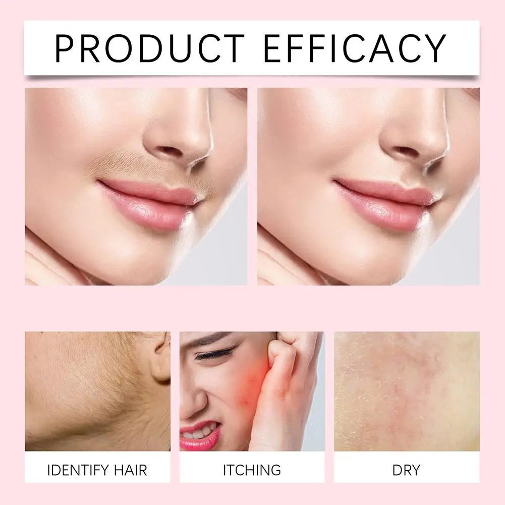 Spray identificador de vello facial, Spray de depilación facial de fórmula suave, eliminador de vello facial, 100ml, X4A5