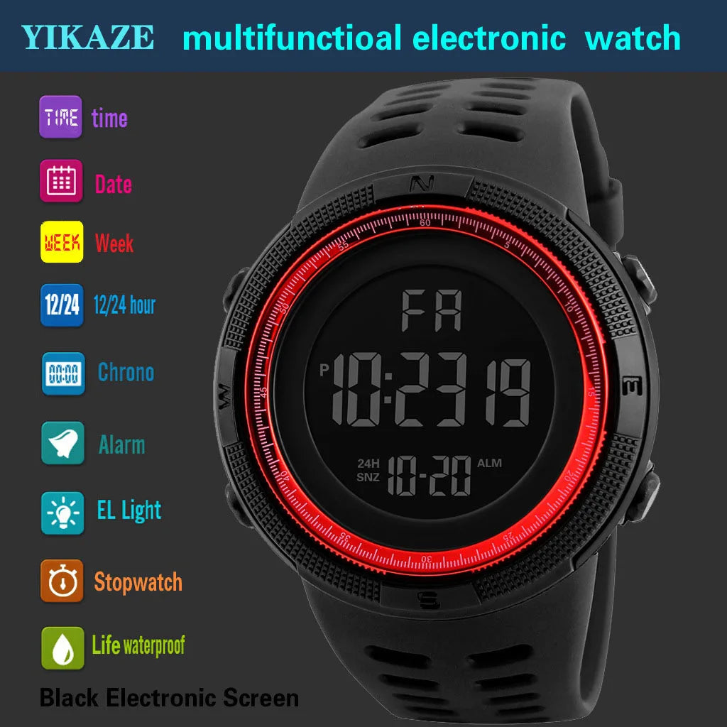 Reloj electrónico de alta calidad  para hombre, reloj luminoso diseño deportivo