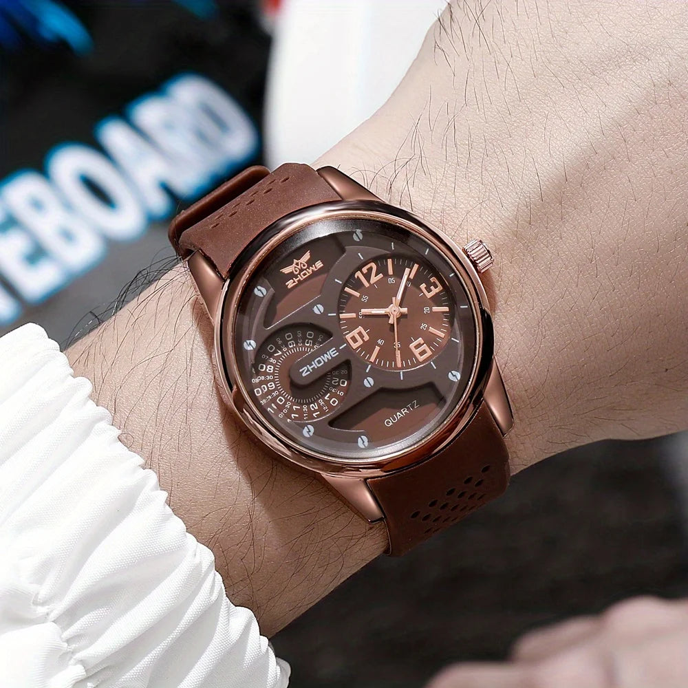 Los hombres deportivos de la moda miran los relojes de pulsera del cuarzo de la correa de silicona de la nueva llegada para el hombre analógico