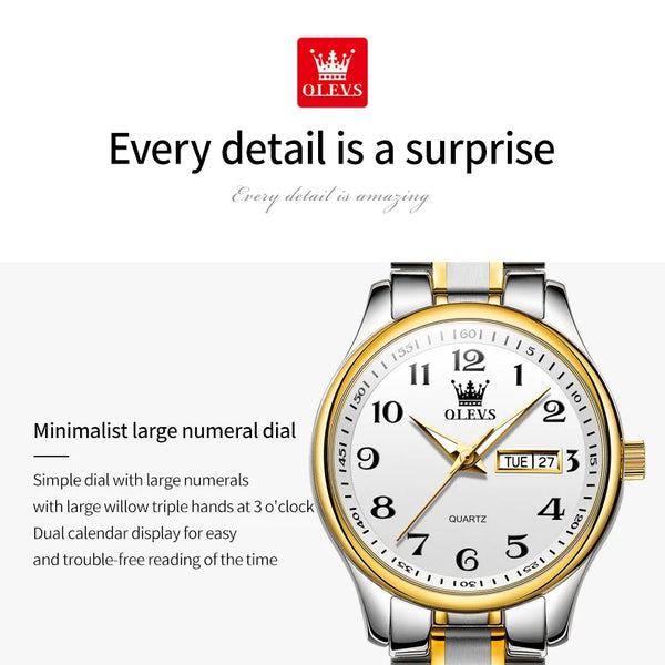 Reloj elegante a la moda para mujer, reloj de lujo de acero inoxidable luminoso