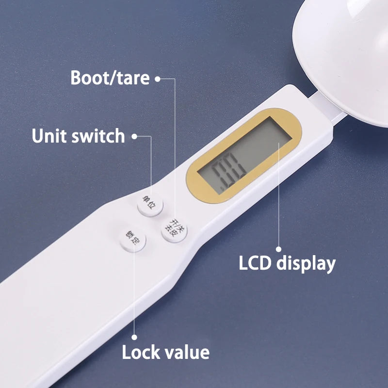 Báscula electrónica de cocina, 500g, 0,1g, LCD, medición Digital de alimentos, harina, cuchara Digital, Mini herramienta de cocina para báscula de café con leche