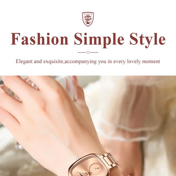 Reloj POEDAGAR elegante de lujo para mujer, Reloj de cuarzo de acero inoxidable resistente al agua para mujer, relojes informales de alta calidad para mujer