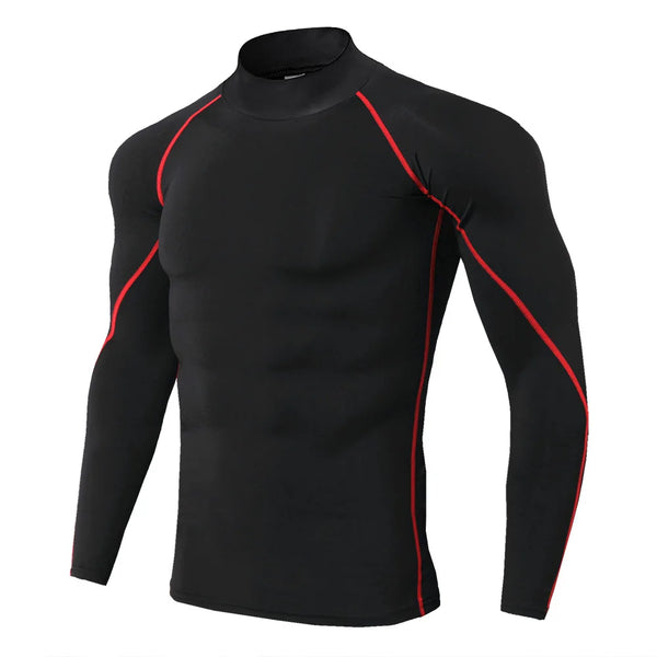 Camiseta deportiva para hombre, camiseta de secado rápido para culturismo y correr, camiseta de compresión de manga larga para gimnasio, camiseta ajustada para Fitness para hombre Rashgard