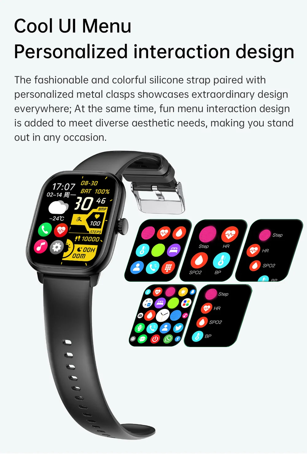 Reloj inteligente con Bluetooth, llamadas, música, relojes inteligentes para hombres, pantalla completamente táctil de 2,01 ", rastreador de Fitness, reloj inteligente resistente al agua