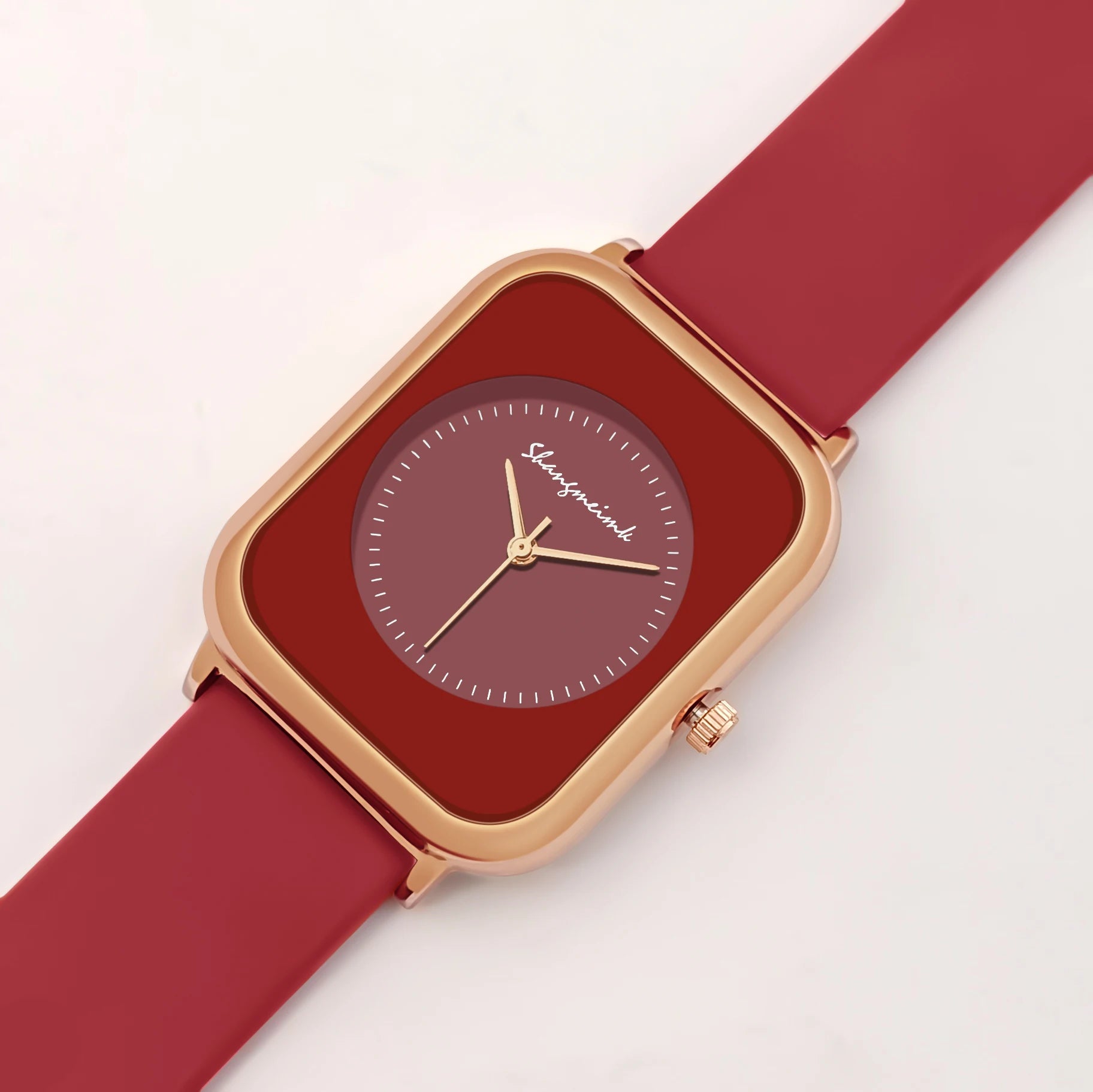 Reloj de cuarzo de silicona para mujer literal con personalidad simple y moda informal