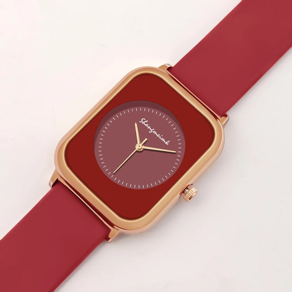 Reloj de cuarzo de silicona para mujer literal con personalidad simple y moda informal