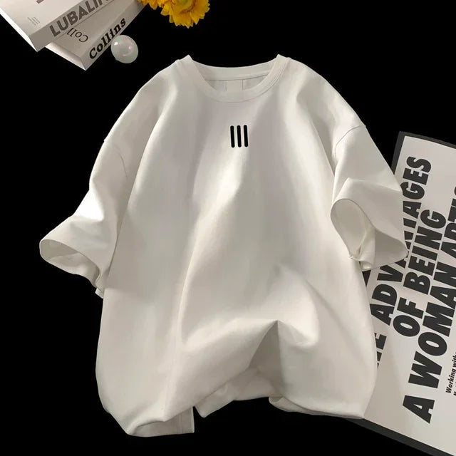 Camisetas de gran tamaño para hombre, Camiseta de algodón para hombre, camisetas con estampado de moda para hombre