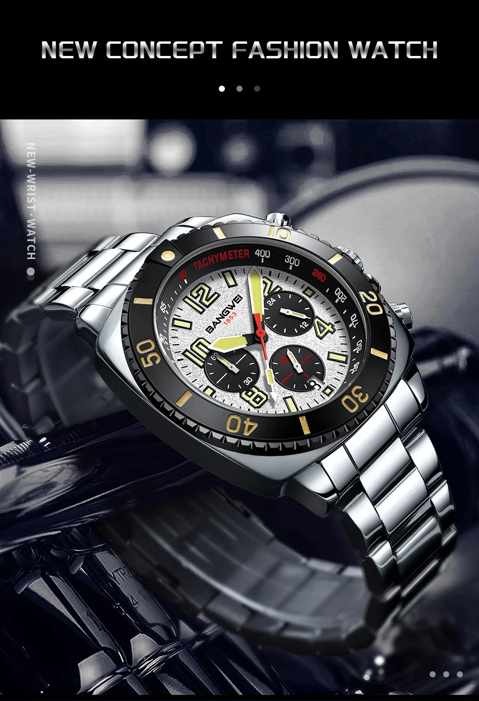 Nuevo reloj impermeable para hombres moda militar deportes cuarzo hombres reloj Casual fecha de negocios cronógrafo