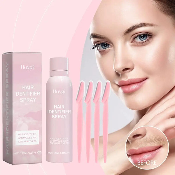 Spray identificador de vello facial, Spray de depilación facial de fórmula suave, eliminador de vello facial, 100ml, X4A5