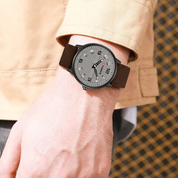 Reloj de cuarzo para hombre, cronógrafo Retro con correa de negocios, sencillo, deportivo, no mecánico