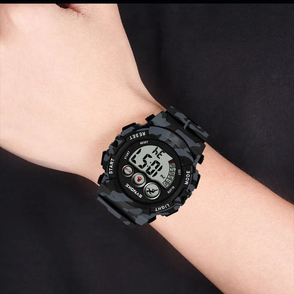 Reloj deportivo SYNOKE para estudiantes para niños, relojes electrónicos coloridos, reloj resistente al agua hasta 50M, reloj digital para niños
