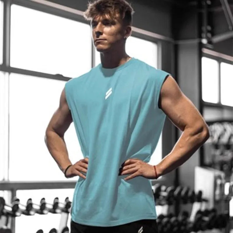 Camiseta sin mangas deportiva para hombre, camiseta sin mangas de entrenamiento y transpirable, chaleco de secado rápido, ropa deportiva para verano