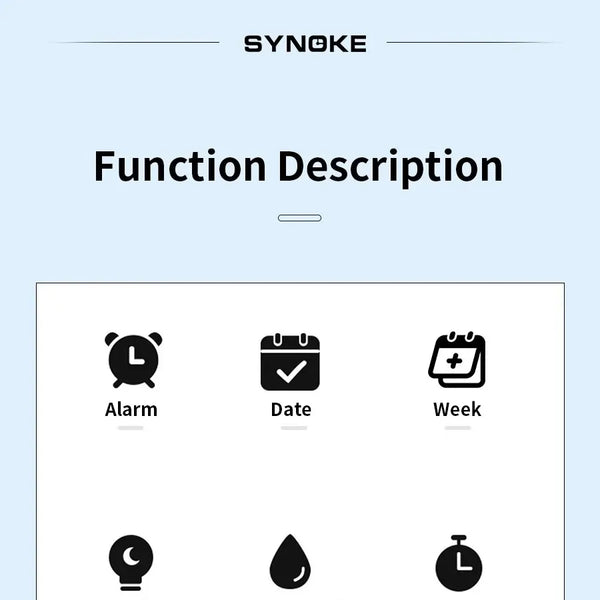 Reloj deportivo multifuncional para hombre, pantalla grande resistente al agua, luminoso, LED, Digital, correa de moda