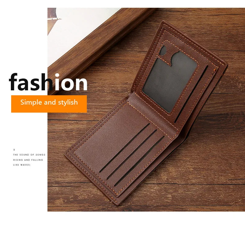 Billetera plegable con inserciones para hombre, monederos delgados con imagen, tarjeteros de identificación, bolsas con capacidad de protección Vintage