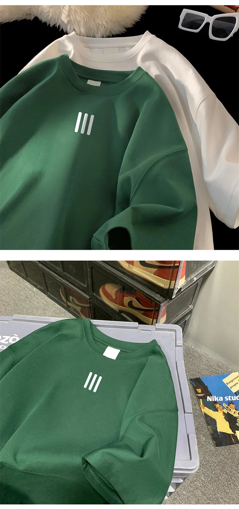 Camisetas de gran tamaño para hombre, Camiseta de algodón para hombre, camisetas con estampado de moda para hombre