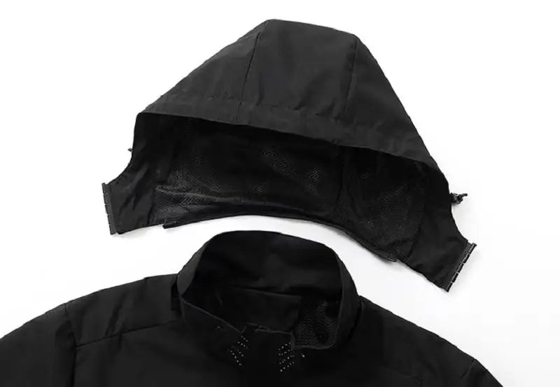 Chaqueta impermeable para hombre, impermeable exterior ligero con capucha para exteriores, chaqueta a prueba de viento para senderismo, chaquetas para escalar al aire libre