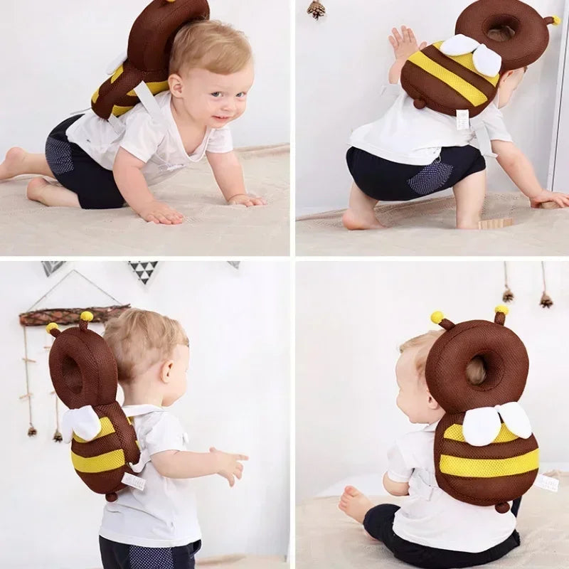 Nuevo Protector de espalda para aprender a caminar, almohada protectora anticaída de dibujos animados para bebé, cojín Protector de cabeza seguro para niños