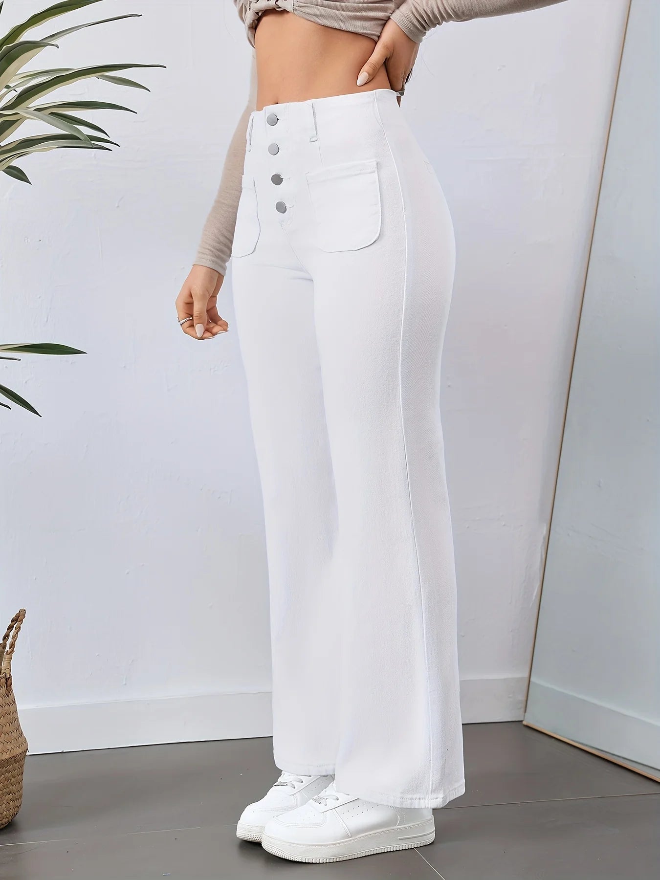 Pantalon jean comodo y versatil para mujer, decide vestir Única y a la moda