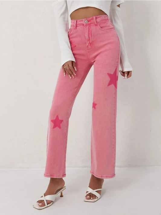 Espectacular pantalon con estampado de estrellas para una mujer unica y elegante