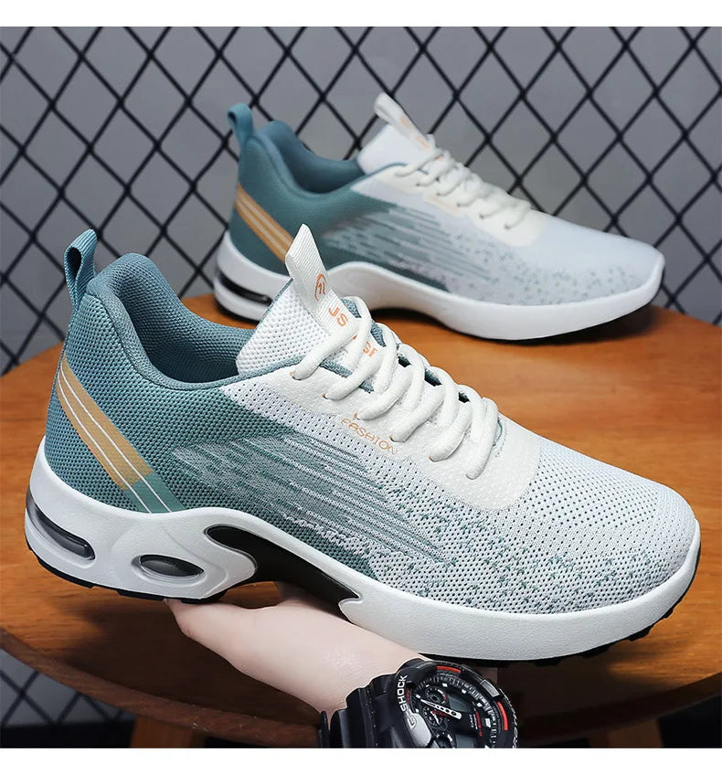 Zapatos de vestir informales para hombre 2025, nuevos zapatos deportivos suaves, cómodos zapatos de tenis transpirables, zapatos para caminar de malla ligera para exteriores