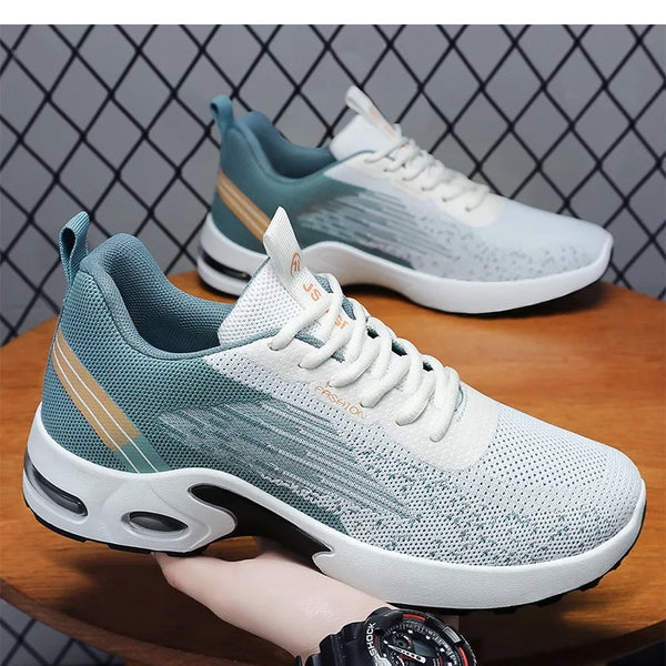 Zapatos de vestir informales para hombre 2025, nuevos zapatos deportivos suaves, cómodos zapatos de tenis transpirables, zapatos para caminar de malla ligera para exteriores