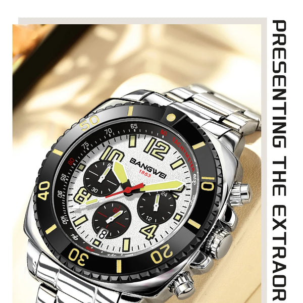 Nuevo reloj impermeable para hombres moda militar deportes cuarzo hombres reloj Casual fecha de negocios cronógrafo