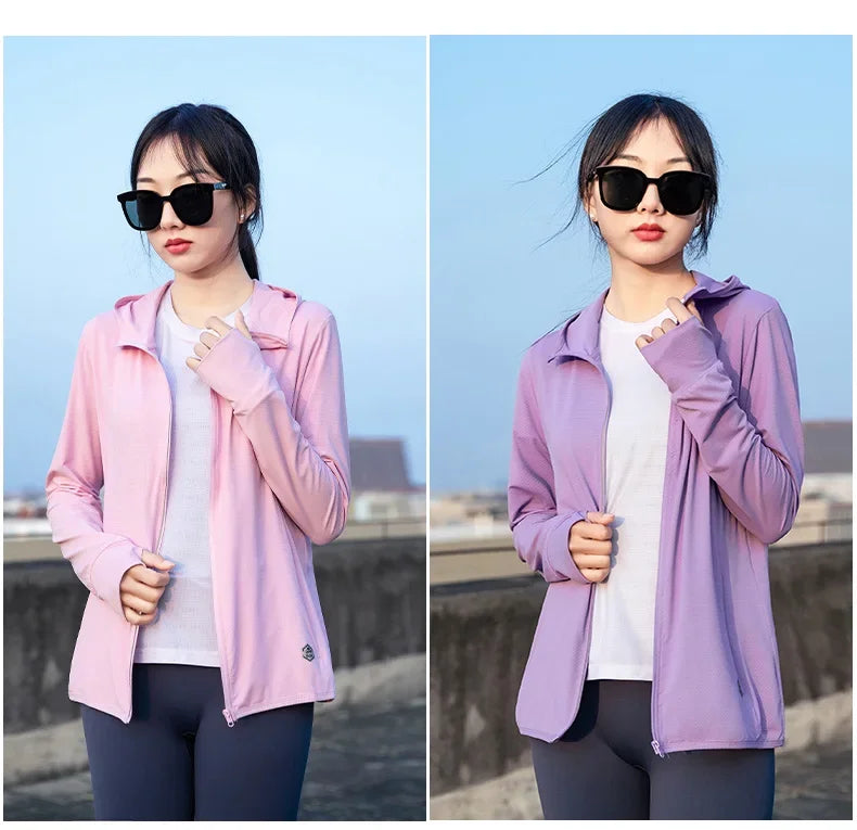 Chaqueta unisex novedad de verano UPF 50+ UV protección solar chaqueta con capucha hombres mujeres ligero senderismo al aire libre