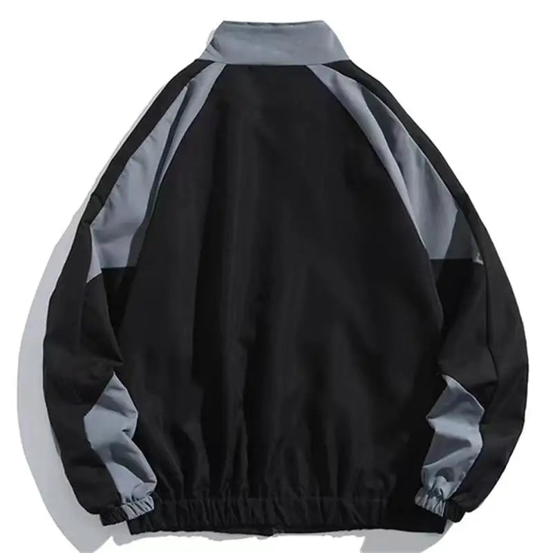Chaqueta reflectante a rayas para hombre, ropa informal estilo Hip Hop, abrigo con cremallera, cortavientos