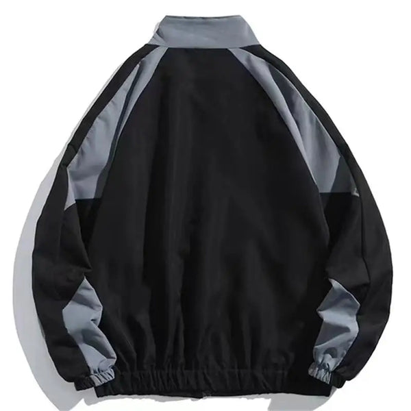 Chaqueta reflectante a rayas para hombre, ropa informal estilo Hip Hop, abrigo con cremallera, cortavientos