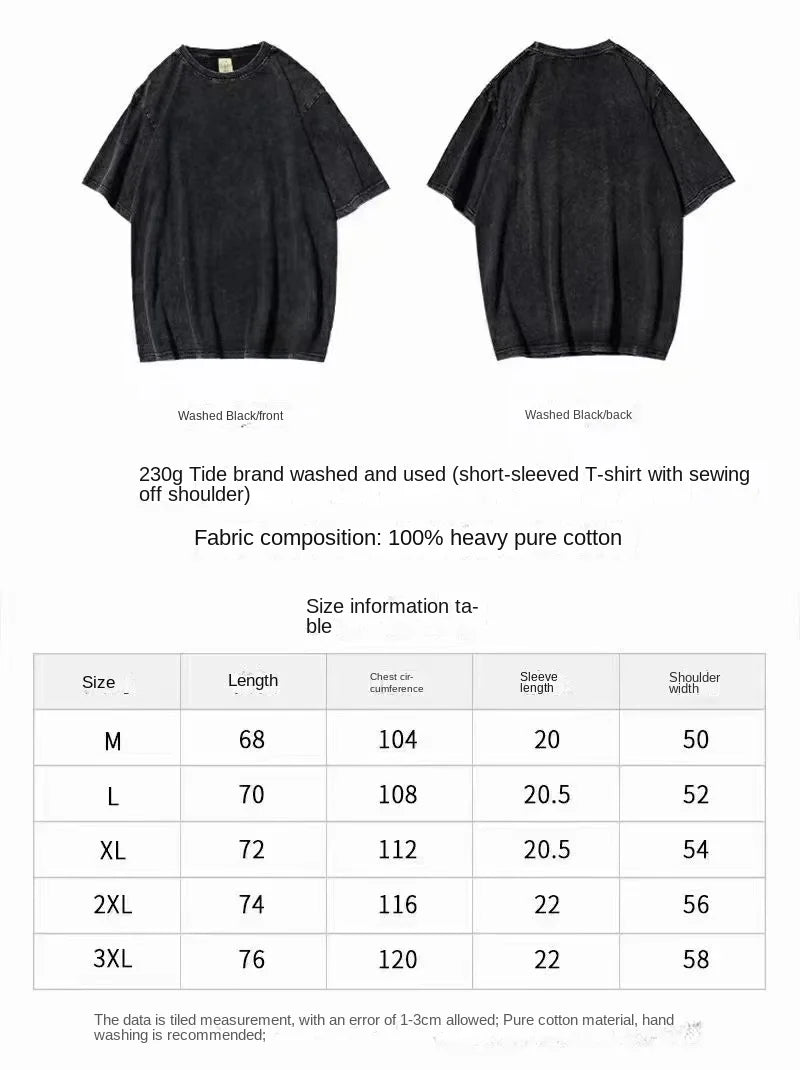 Camisetas de Anime Grappler Baki Hanma, camisetas lavadas de moda, ropa de verano 100% de algodón