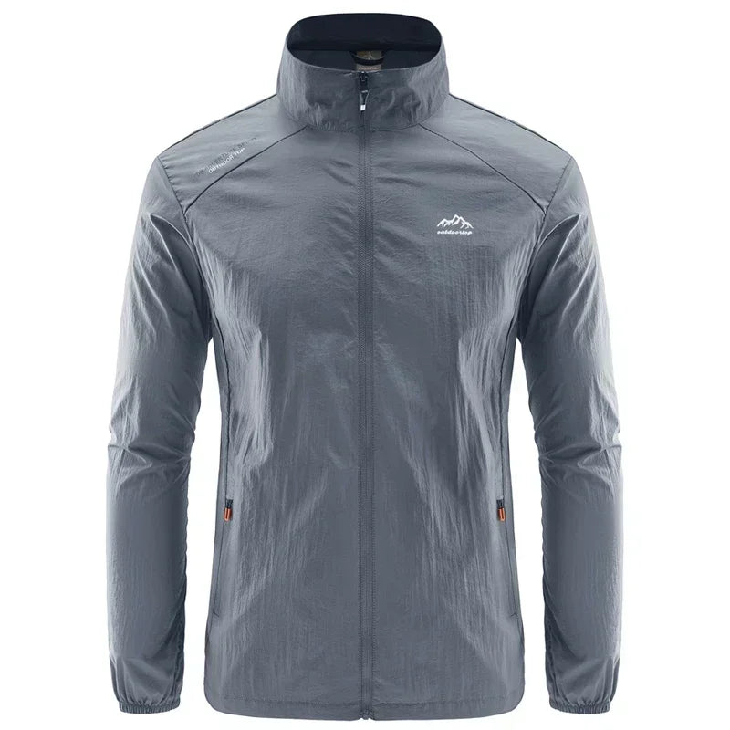 Chaqueta de senderismo de secado rápido para hombre, abrigos impermeables con protección solar UV, para deportes al aire libre, pesca, Camping, correr, verano