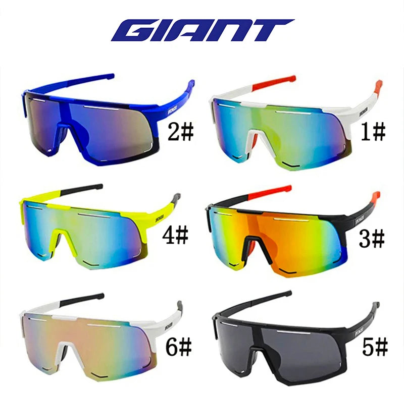 Giant 【Grado Profesional】Gafas de sol para ciclismo y pesca: protección UV, antideslumbrantes, resistentes a impactos, deportes al aire libre con estuche