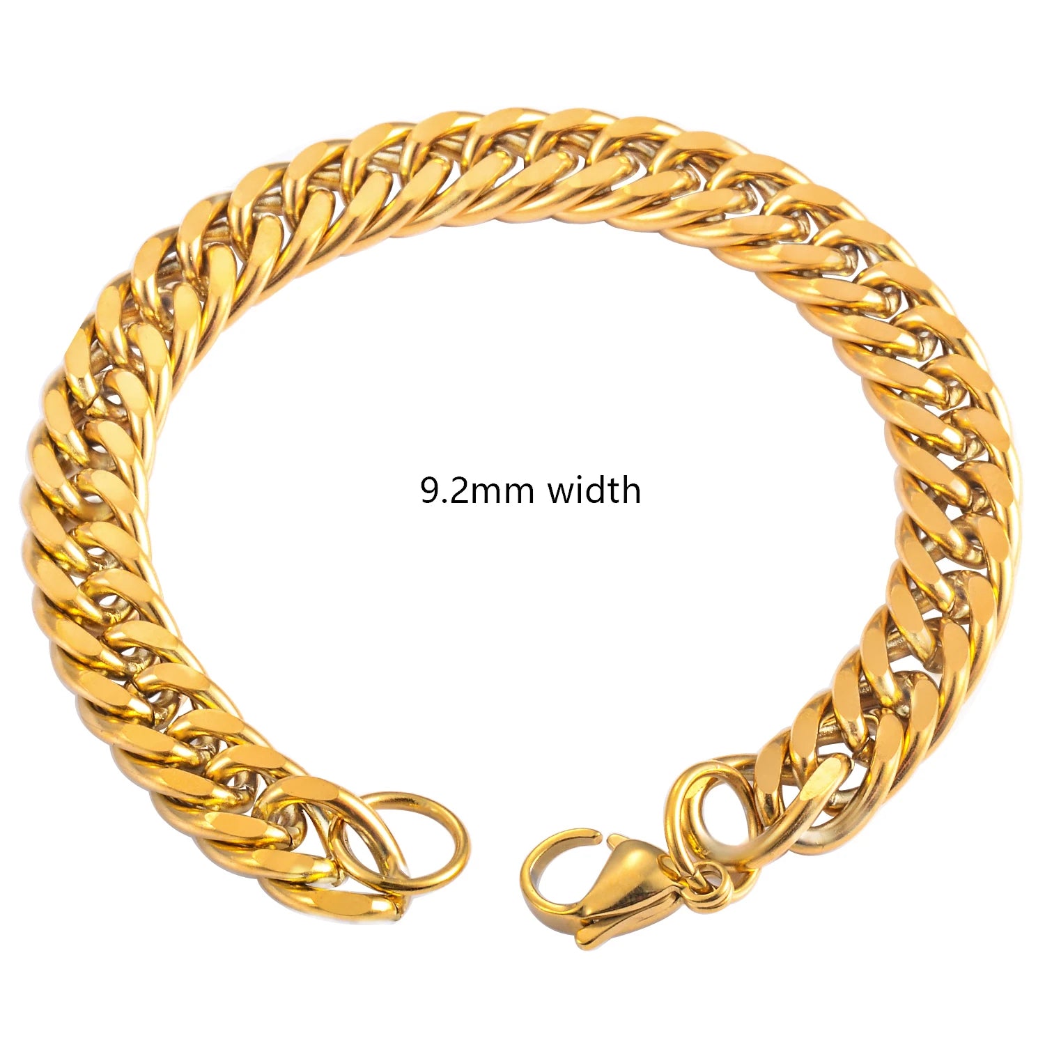 Pulsera de cadena a la moda para hombre, pulseras de acero inoxidable de 4,8/5,8/6,6/9,2mm de ancho, cadena de eslabones Figaro