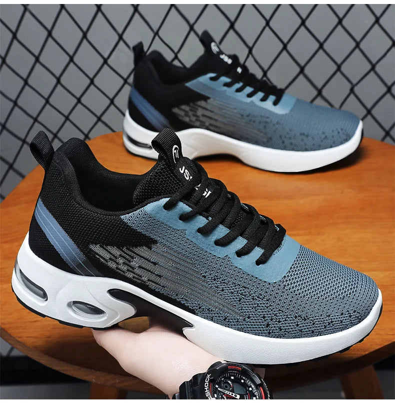 Zapatos de vestir informales para hombre 2025, nuevos zapatos deportivos suaves, cómodos zapatos de tenis transpirables, zapatos para caminar de malla ligera para exteriores
