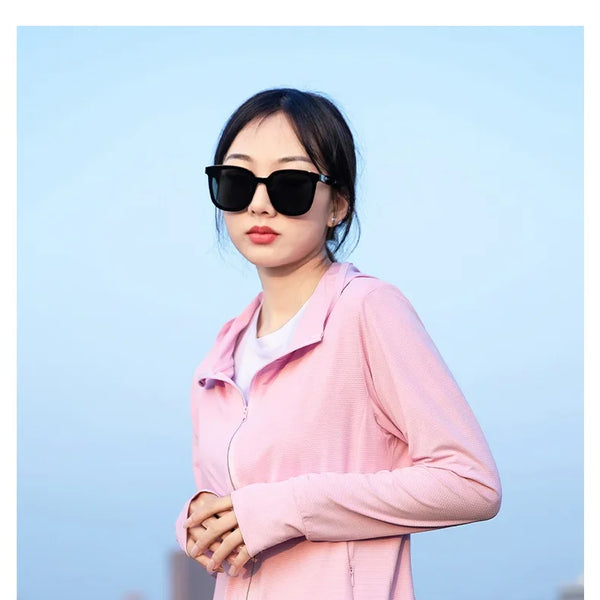 Chaqueta unisex novedad de verano UPF 50+ UV protección solar chaqueta con capucha hombres mujeres ligero senderismo al aire libre