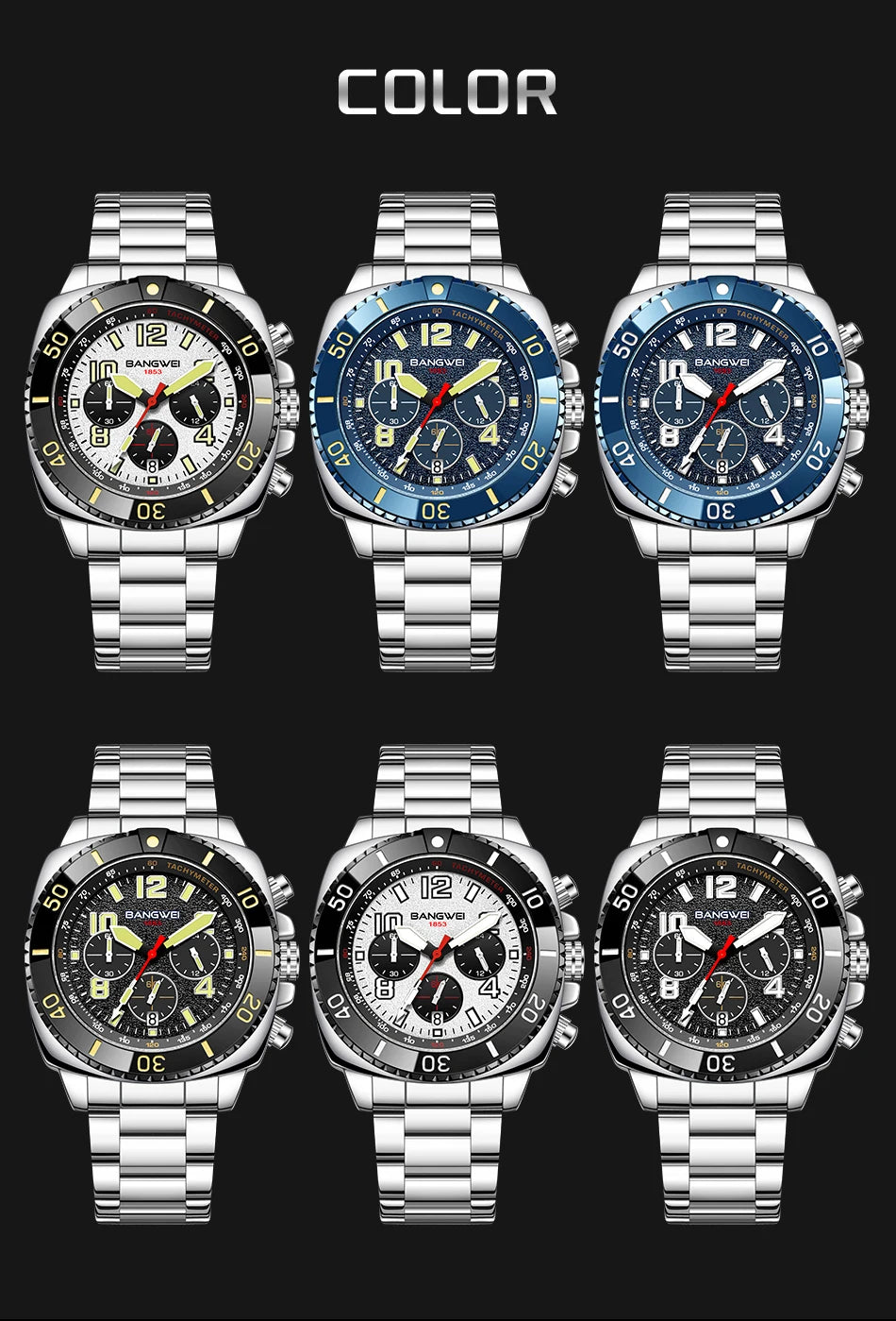 Nuevo reloj impermeable para hombres moda militar deportes cuarzo hombres reloj Casual fecha de negocios cronógrafo