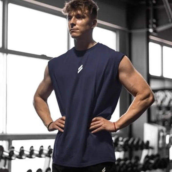 Camiseta sin mangas deportiva para hombre, camiseta sin mangas de entrenamiento y transpirable, chaleco de secado rápido, ropa deportiva para verano
