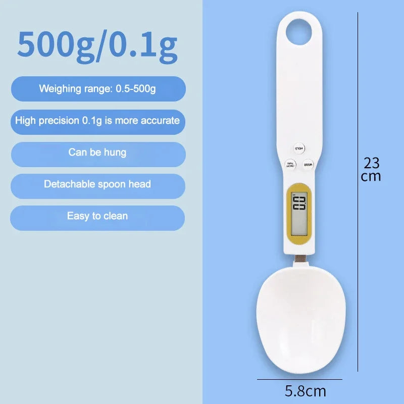 Nueva cuchara de pesaje ajustable con medición Digital LCD, báscula para café en polvo, báscula para hornear, cuchara medidora electrónica, herramientas de cocina