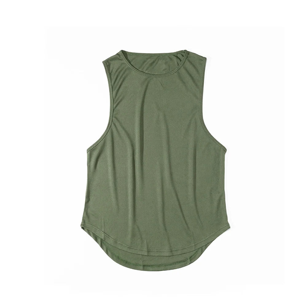 Camiseta deportiva sin mangas para hombre, camiseta sin mangas transpirable de secado rápido para correr, entrenamiento, maratón, chaleco deportivo