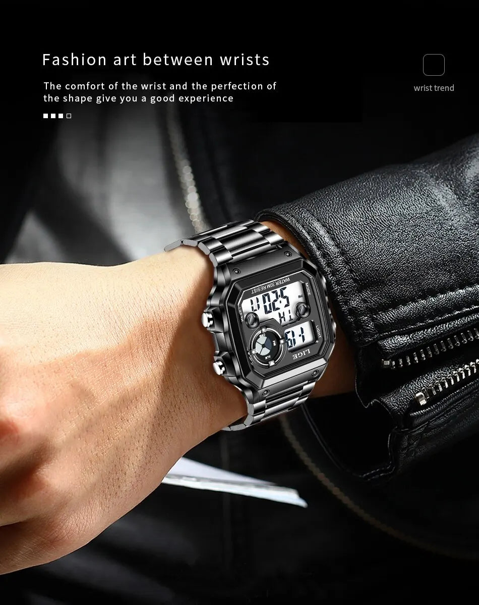 Nuevo reloj de marca de lujo para hombre, reloj digital de alta calidad para toda ocasión