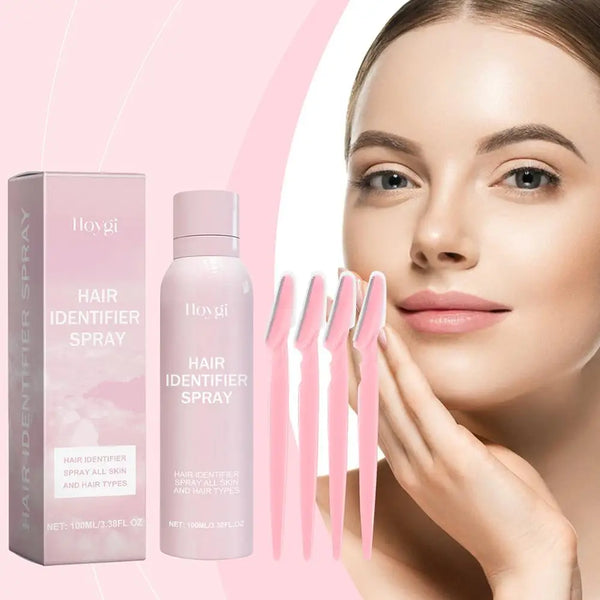 Spray identificador de vello facial, Spray de depilación facial de fórmula suave, eliminador de vello facial, 100ml, X4A5